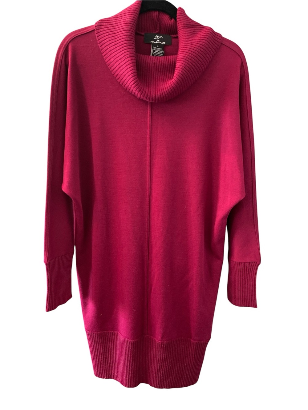 Lennie for Nina Leonard Magenta Sweater Dress. Size XL. NWOT